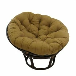 42" Rattan Papasan Chair with Micro Suede Cushion - International Caravan Tangerine Dream -Living Room Chairs store unnamed file 7145