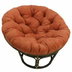 42" Rattan Papasan Chair with Micro Suede Cushion - International Caravan Tangerine Dream -Living Room Chairs store unnamed file 7147