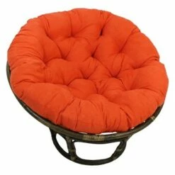 42" Rattan Papasan Chair with Micro Suede Cushion - International Caravan Tangerine Dream -Living Room Chairs store unnamed file 7148