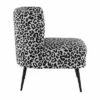 Fran Contemporary Slipper Chair Black Steel/Black Leopard Fabric - LumiSource -Living Room Chairs store unnamed file 7158