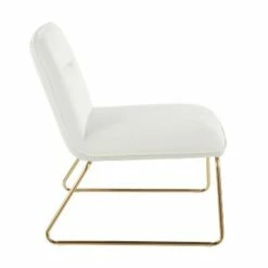 Casper Contemporary Upholstered Accent Chair - LumiSource Gold/black