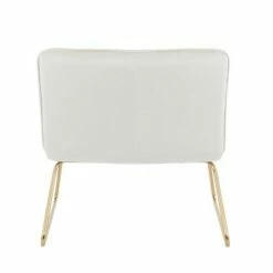 Casper Contemporary Upholstered Accent Chair - LumiSource Gold/black -Living Room Chairs store unnamed file 7191