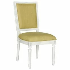 Set of 2 Buchanan Rectangle Side Chair - Safavieh Light Yellow -Living Room Chairs store unnamed file 7216