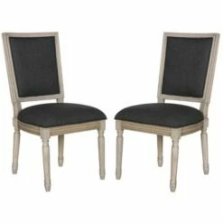 Set of 2 Buchanan Rectangle Side Chair - Safavieh Light Yellow -Living Room Chairs store unnamed file 7225