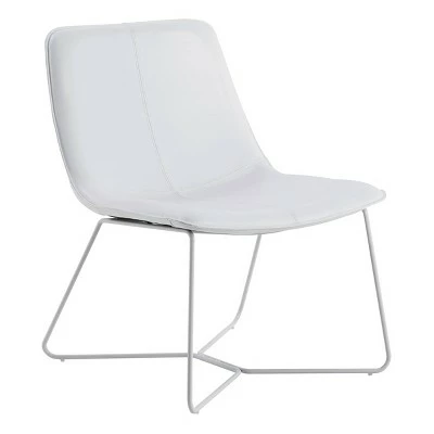 Grayson Accent Chair - OSP Home Furnishings White Faux Leather/chrome Base 14 Grayson Accent Chair - OSP Home Furnishings White Faux Leather/chrome Base - Image 12