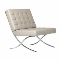 Studio Designs Home Atrium Bonded Leather Barcelona Chair Off-white -Living Room Chairs store unnamed file 7243