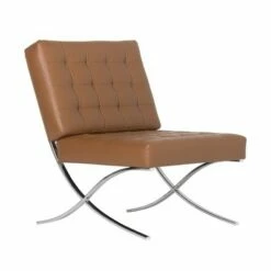 Studio Designs Home Atrium Bonded Leather Barcelona Chair Off-white -Living Room Chairs store unnamed file 7245