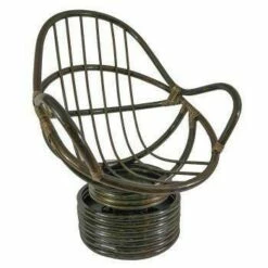 Swivel Rocker with Twill Cushion - International Caravan Black