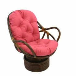 Swivel Rocker with Twill Cushion - International Caravan Black -Living Room Chairs store unnamed file 7250