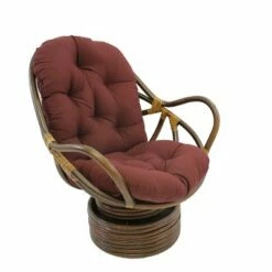 Swivel Rocker with Twill Cushion - International Caravan Black -Living Room Chairs store unnamed file 7252