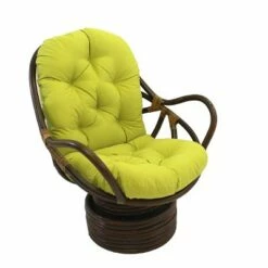Swivel Rocker with Twill Cushion - International Caravan Black -Living Room Chairs store unnamed file 7260