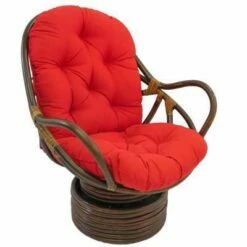 Swivel Rocker with Twill Cushion - International Caravan Black -Living Room Chairs store unnamed file 7262