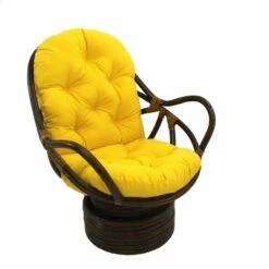 Swivel Rocker with Twill Cushion - International Caravan Black -Living Room Chairs store unnamed file 7267