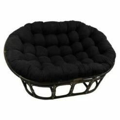63"x45" Double Papasan with Micro Suede Cushion - International Caravan Black -Living Room Chairs store unnamed file 7274