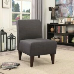 North Accent Slipper Chair Charcoal Black - Picket House Furnishings -Living Room Chairs store unnamed file 7315