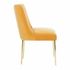 Nolita Velvet Accent Chair - Safavieh Mustard -Living Room Chairs store unnamed file 7330