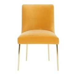 Nolita Velvet Accent Chair - Safavieh Mustard -Living Room Chairs store unnamed file 7336