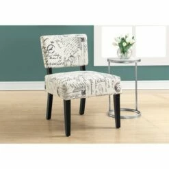 Accent Chair Vintage French Fabric Taupe - EveryRoom