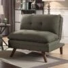 Donnelly Tufted Chair Black/Light Oak - HOMES: Inside + Out -Living Room Chairs store unnamed file 7354