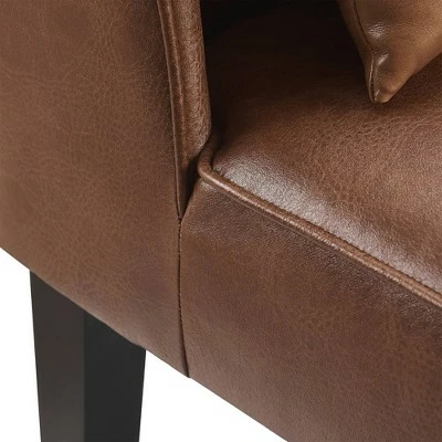 Leather Lounge Chair Brown - Teamson Home 7 Leather Lounge Chair Brown - Teamson Home - Image 5
