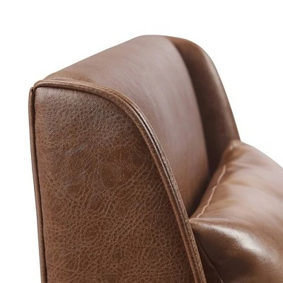 Leather Lounge Chair Brown - Teamson Home 8 Leather Lounge Chair Brown - Teamson Home - Image 6