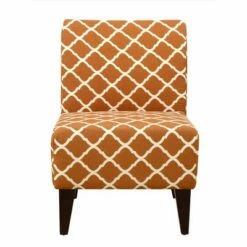 North Accent Slipper Chair Pattern Orange - Picket House Furnishings