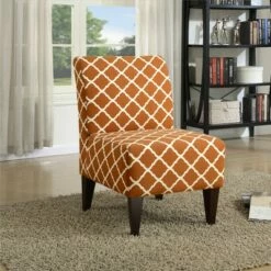 North Accent Slipper Chair Pattern Orange - Picket House Furnishings -Living Room Chairs store unnamed file 7387