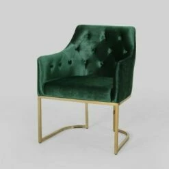 McDonough Modern Tufted Glam Accent Chair - Christopher Knight Home Teal -Living Room Chairs store unnamed file 741