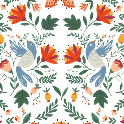 Robin Upholstered Chair Orange/White Floral - Skyline Furniture 7 Robin Upholstered Chair Orange/White Floral - Skyline Furniture - Image 5