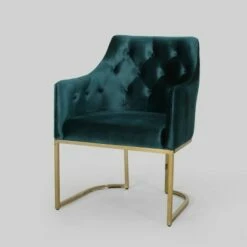 McDonough Modern Tufted Glam Accent Chair - Christopher Knight Home Teal -Living Room Chairs store unnamed file 742