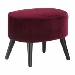 Nico Mid Century Modern Accent Chair and Ottoman Set French Merlot Red Velvet - Adore Decor -Living Room Chairs store unnamed file 7458