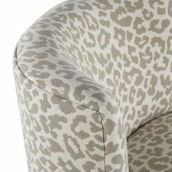 Fran Contemporary Slipper Chair Gold Steel/Tan Leopard Fabric - LumiSource -Living Room Chairs store unnamed file 7472