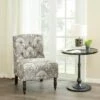 Madison Park Alyssa Tufted Armless Chair - Taupe