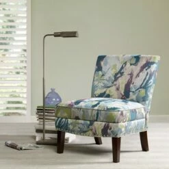 Madison Park Karly Slipper Accent Chair Blue