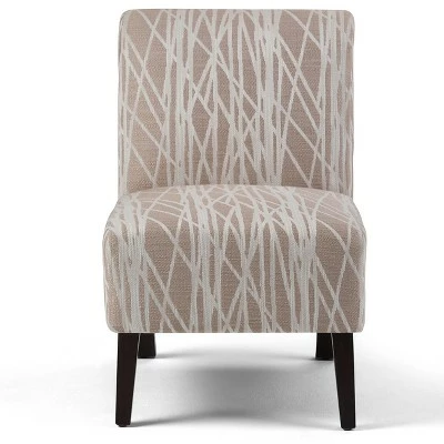 22" Mason Accent Chair Beige/White Patterned Fabric - WyndenHall 4 22" Mason Accent Chair Beige/White Patterned Fabric - WyndenHall - Image 2