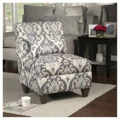 Blue Slate Collection Accent Chair Gray/Light/Large Damask - HomePop 15 Blue Slate Collection Accent Chair Gray/Light/Large Damask - HomePop -Living Room Chairs store unnamed file 7522