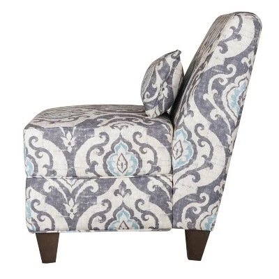 Blue Slate Collection Accent Chair Gray/Light/Large Damask - HomePop 9 Blue Slate Collection Accent Chair Gray/Light/Large Damask - HomePop - Image 7