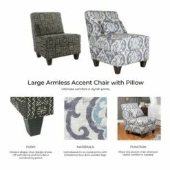 Blue Slate Collection Accent Chair Gray/Light/Large Damask - HomePop 23 Blue Slate Collection Accent Chair Gray/Light/Large Damask - HomePop -Living Room Chairs store unnamed file 7530