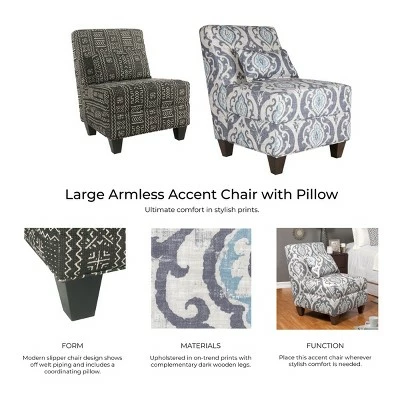 Blue Slate Collection Accent Chair Gray/Light/Large Damask - HomePop 13 Blue Slate Collection Accent Chair Gray/Light/Large Damask - HomePop - Image 11