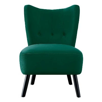 Homelegance Imani Mid Century Modern Velvet Accent Upholstered Living Room Bedroom Lounge Chair, Green (2 Pack) 3 Homelegance Imani Mid Century Modern Velvet Accent Upholstered Living Room Bedroom Lounge Chair, Green (2 Pack)