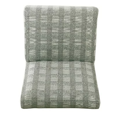 Armless Accent Chair - HomePop Black Buffalo Check 6 Armless Accent Chair - HomePop Black Buffalo Check - Image 4