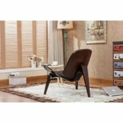 Shell Side Chair Dark Walnut/Black - Boraam
