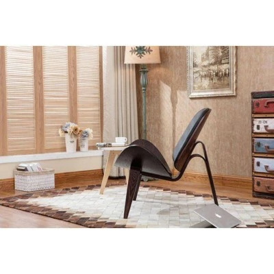 Shell Side Chair Dark Walnut/Black - Boraam 4 Shell Side Chair Dark Walnut/Black - Boraam - Image 2