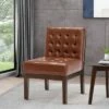 Uintah Contemporary Tufted Accent Chair - Christopher Knight Home Midnight Black/dark Espresso -Living Room Chairs store unnamed file 7596