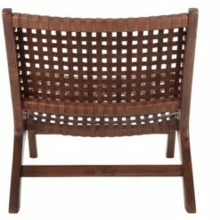 Luna Leather Woven Accent Chair - Safavieh 17 Luna Leather Woven Accent Chair - Safavieh -Living Room Chairs store unnamed file 7622