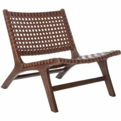 Luna Leather Woven Accent Chair - Safavieh 22 Luna Leather Woven Accent Chair - Safavieh -Living Room Chairs store unnamed file 7627