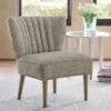 Madison Park Remy Channel Back Slipper Chair Beige