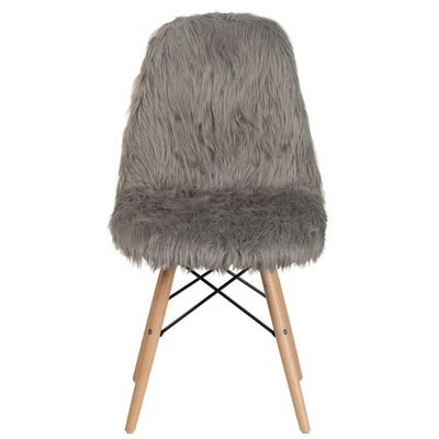 Shaggy Dog Accent Chair Charcoal Gray - Riverstone Furniture Collection 5 Shaggy Dog Accent Chair Charcoal Gray - Riverstone Furniture Collection - Image 3