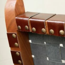 Balka Woven Leather Lounge Chair - South Shore Black -Living Room Chairs store unnamed file 7804