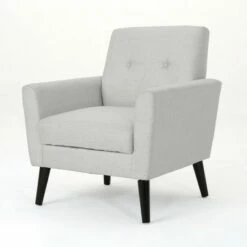 Sienna Mid Century Club Chair - Christopher Knight Home Light Gray -Living Room Chairs store unnamed file 784
